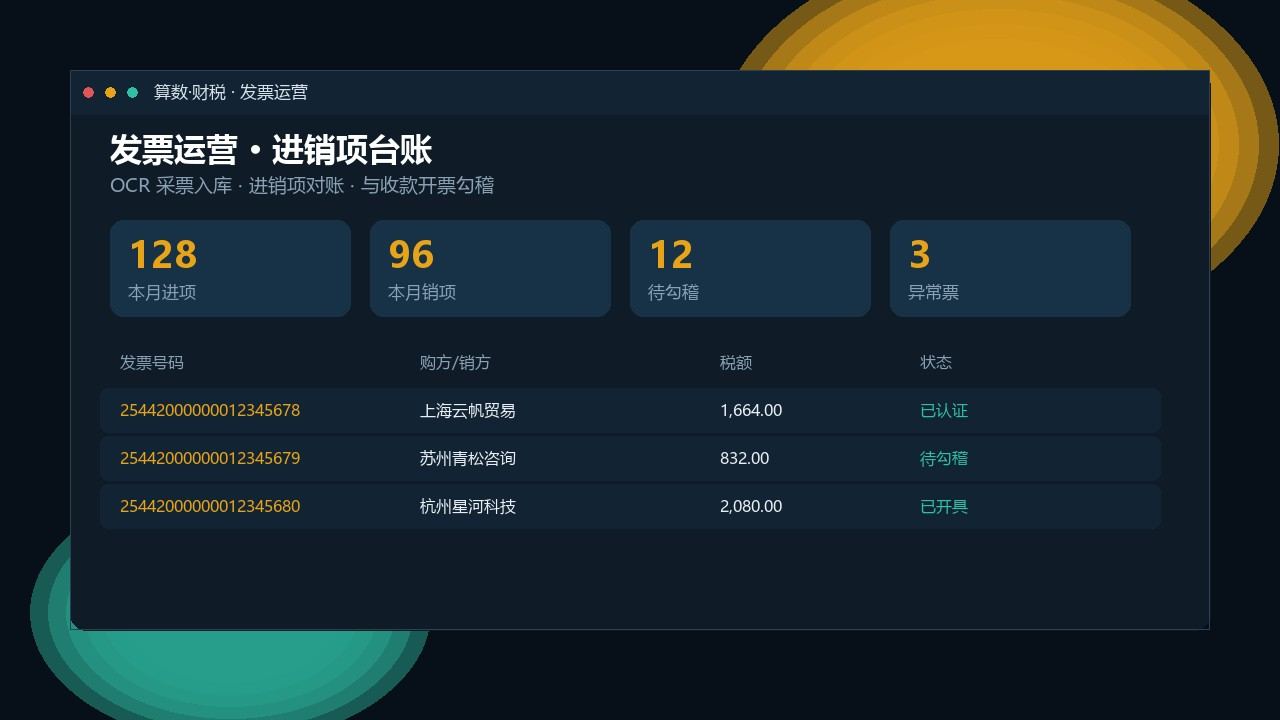 票账报税业务场景